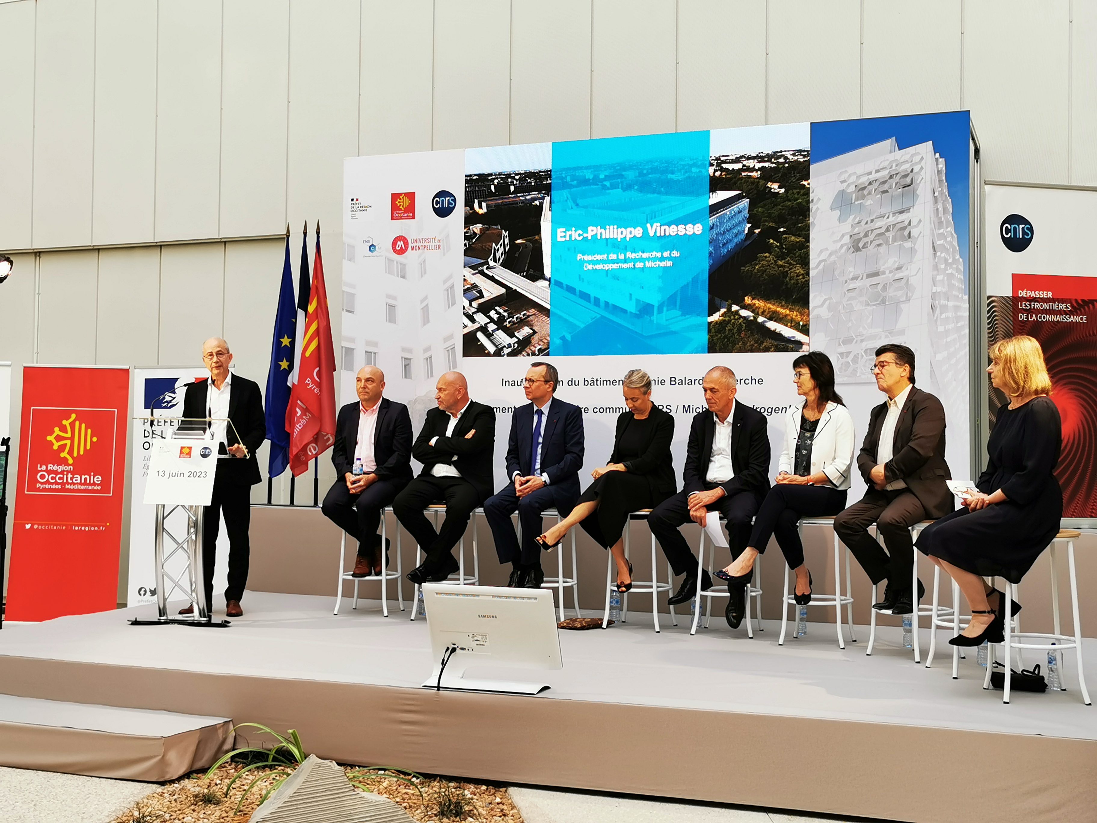 La Région, l'Etat et de nombreux acteurs institutionnels et industriels étaient présents pour l'inauguration. (Photo : Sylvie Brouillet/JAM pour Entreprises Occitanie)