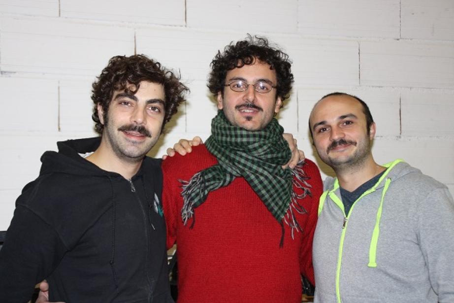 de g à d : Guilhem Peres, Hugo Flye et Franck Ligori de g à d : Guilhem Peres, Hugo Flye et Franck Ligori