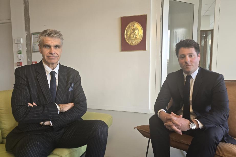 Maître Frédéric Giral, président de la Chambre des notaires, et maître Henri Chesnelong, notaire à Toulouse et délégué aux chiffres de l'immobilier. (Photo Dorian Alinaghi - Entreprises Occitanie)