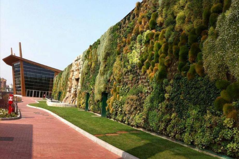 Mur végétal réalisé à Milan par Greenwall. Mur végétal réalisé à Milan par Greenwall.