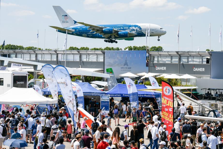 En 2019, le Salon du Bourget avait conduit à la signature de 140 milliards de dollars de contrats et avait accueilli 316 000 visiteurs. (Photo : SIAE)