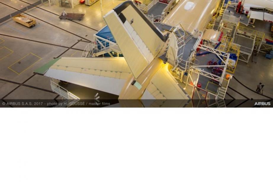 Assemblage du 1er A350-900 pour Air Mauritius Assemblage du 1er A350-900 pour Air Mauritius