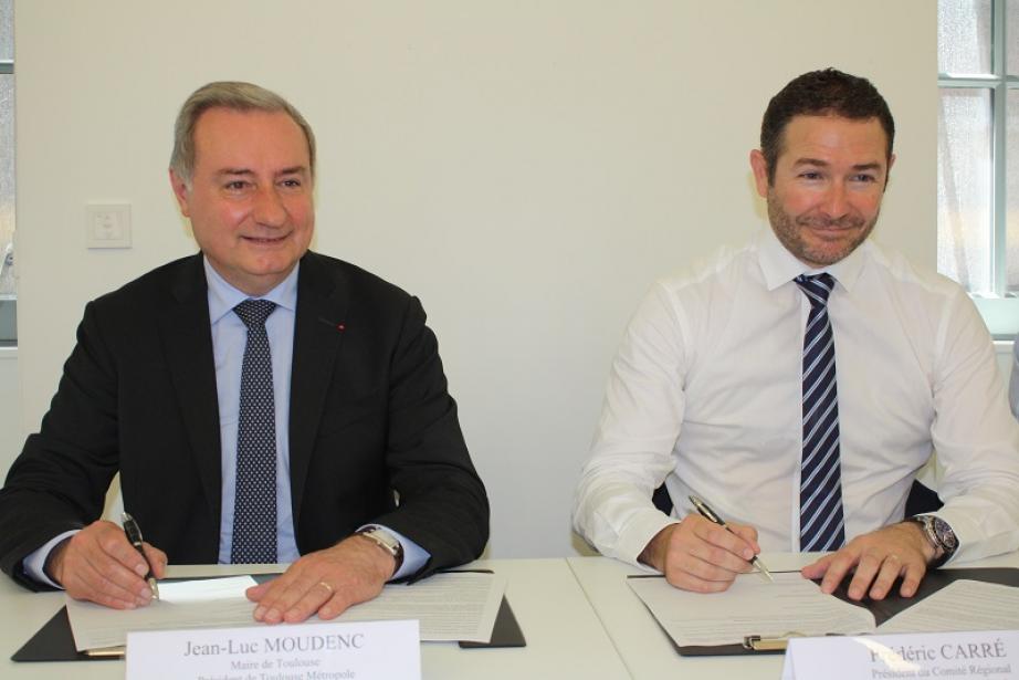 De g à d : Jean-Luc Moudenc et Frédéric Carre De g à d : Jean-Luc Moudenc et Frédéric Carre