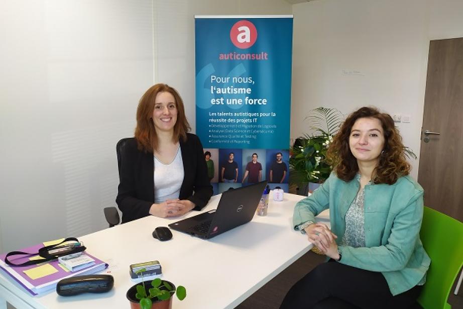 Gabrielle Blinet et Odanna Piana, responsable Sud-Ouest et job coach chez Auticonsult.