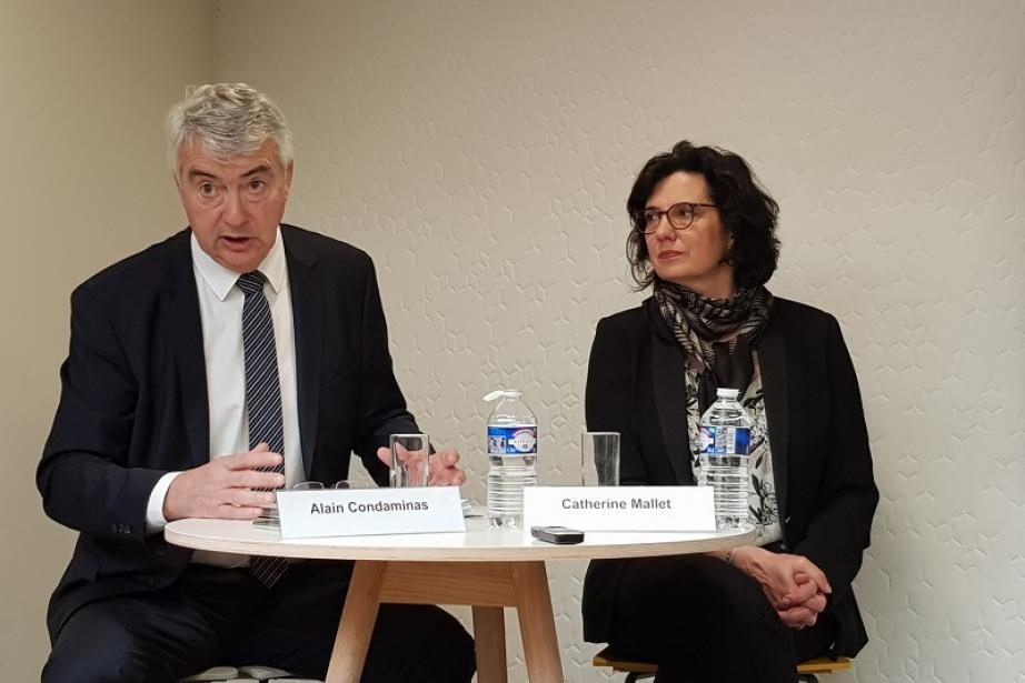 Alain Condaminas, directeur général de la BPO, Catherine Mallet, présidente Alain Condaminas, directeur général de la BPO, Catherine Mallet, présidente