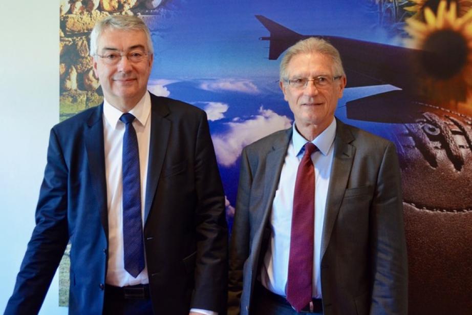 Alain Condaminas, directeur général et André Samier, président de la BPO Alain Condaminas, directeur général et André Samier, président de la BPO
