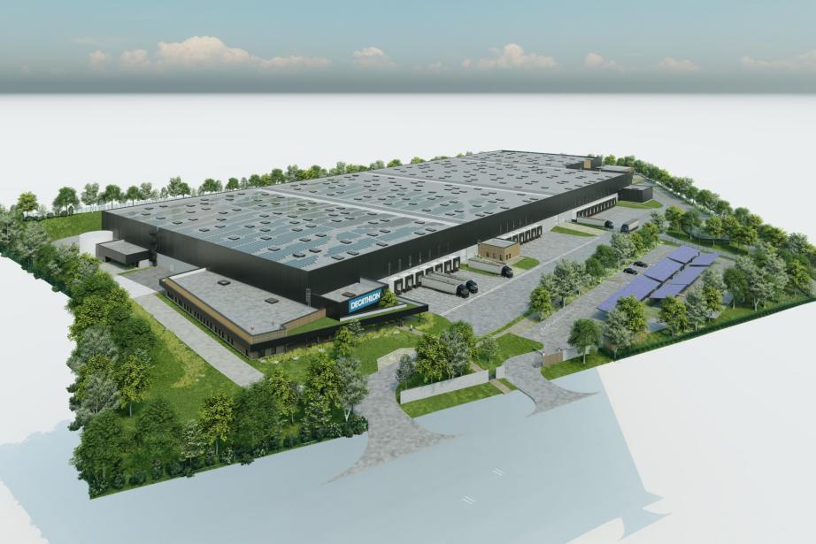 Décathlon occupera près de 20 000 m2 de la nouvelle plateforme logistique de Montbartier (Tarn-et-Garonne), près de Montauban. (Photo : A26 architectures)