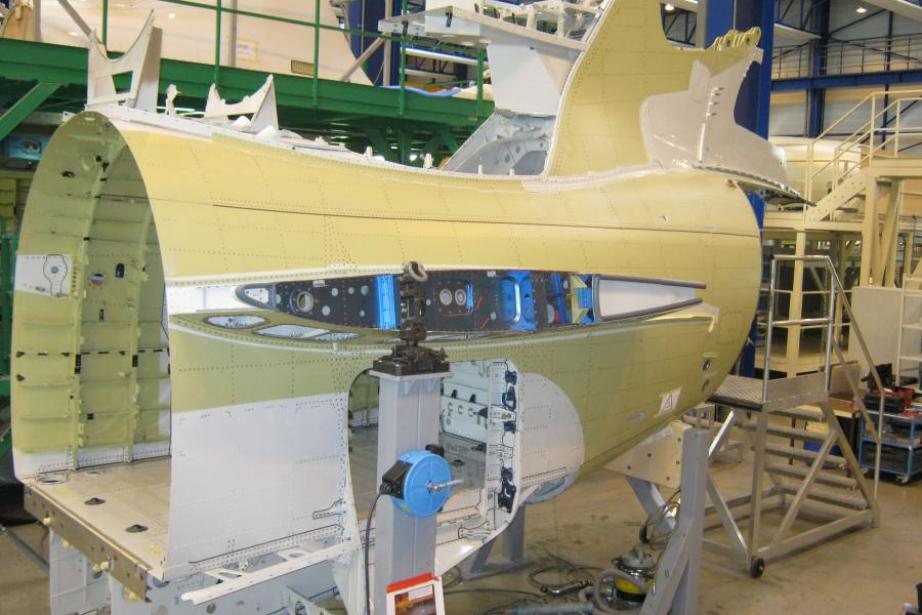 Fuselage pour le F7X de Dassault Aviation sur le site de Périole de Latécoère