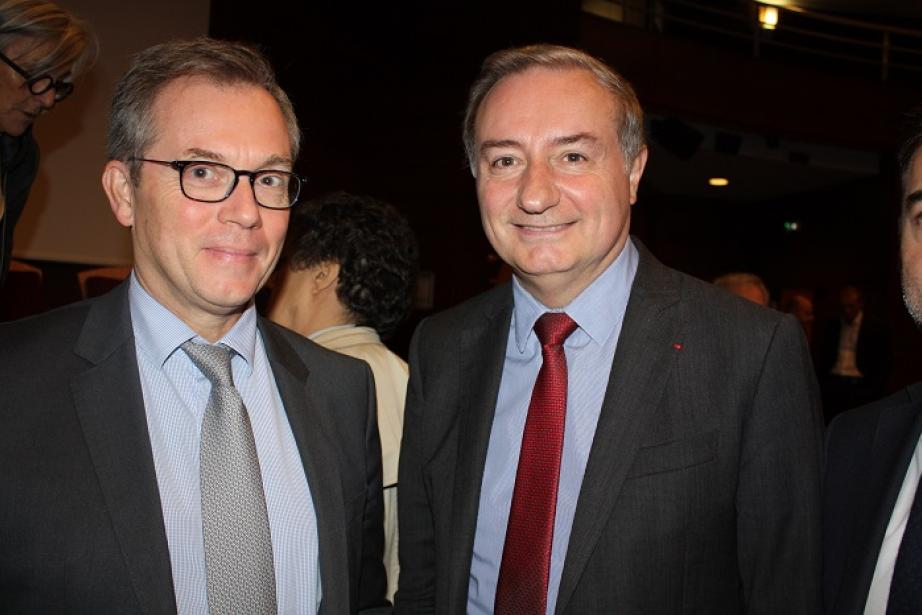 Pierre-Marie Hanquiez, président du Medef31 et Jean Luc Moudenc, président de Toulouse Métropole