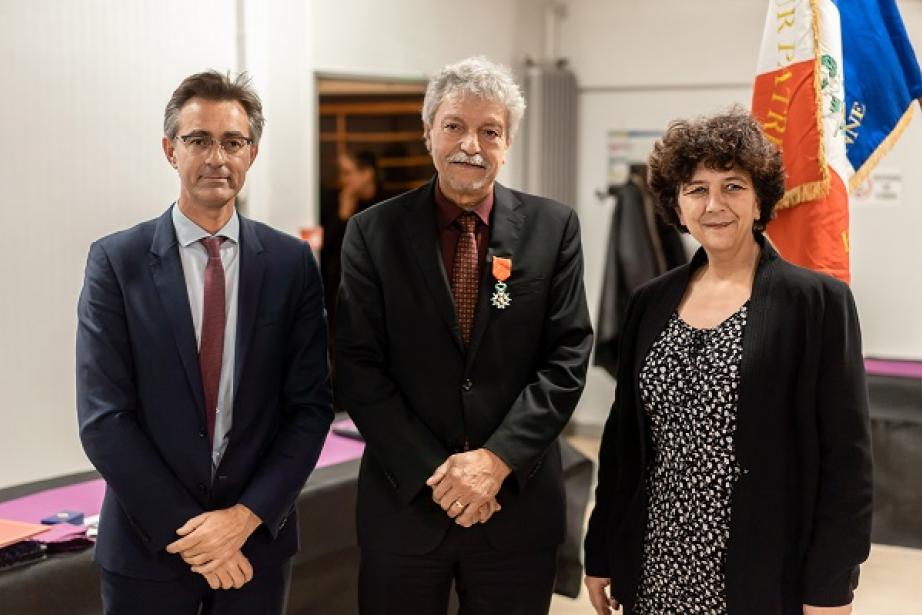 Bertrand Raquet, directeur de l’INSA Toulouse, Pierre Monsan président de TWB, Frédérique Vidal, ministre de l'enseignement supérieur, de la recherche et de l'innovation. Crédit : Insa Toulouse.