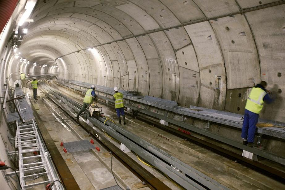 En souterrain sur le tronçon central de la 3ème ligne