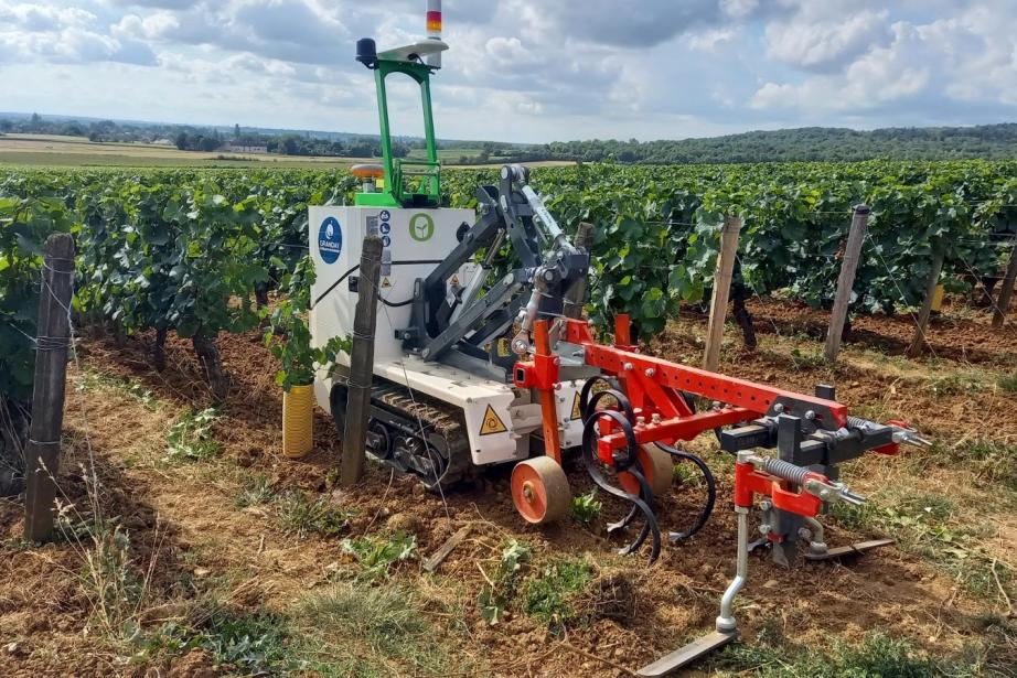 Le robot Jo de Naïo Technologies a été lauréat du salon Vinitech Sifel fin novembre @Naïo Technologies