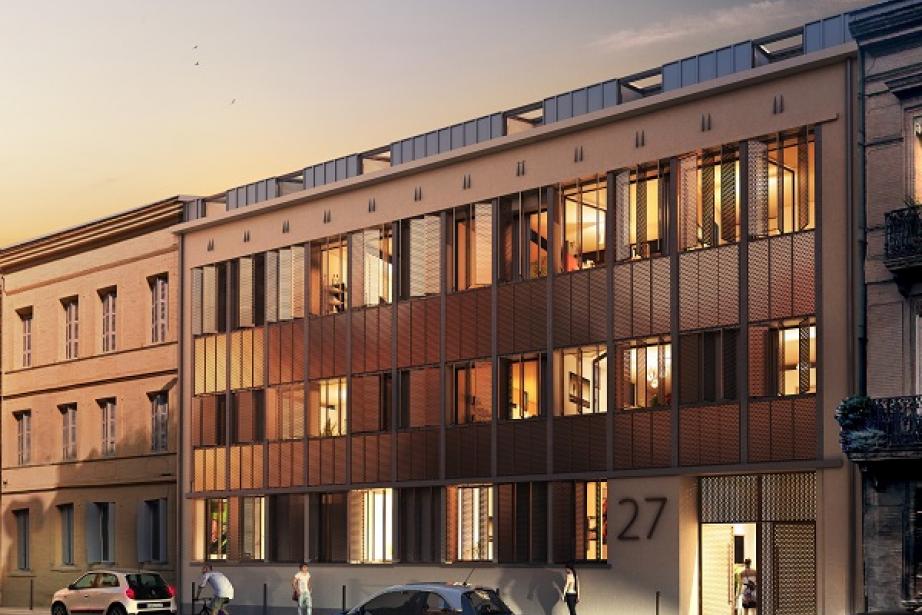 Le patio Roquelaine à Toulouse.Le programme de 31 logements sera livré avant la fin de l'année. Crédit : LD3D.. Le patio Roquelaine à Toulouse.Le programme de 31 logements sera livré avant la fin de l'année. Crédit : LD3D..