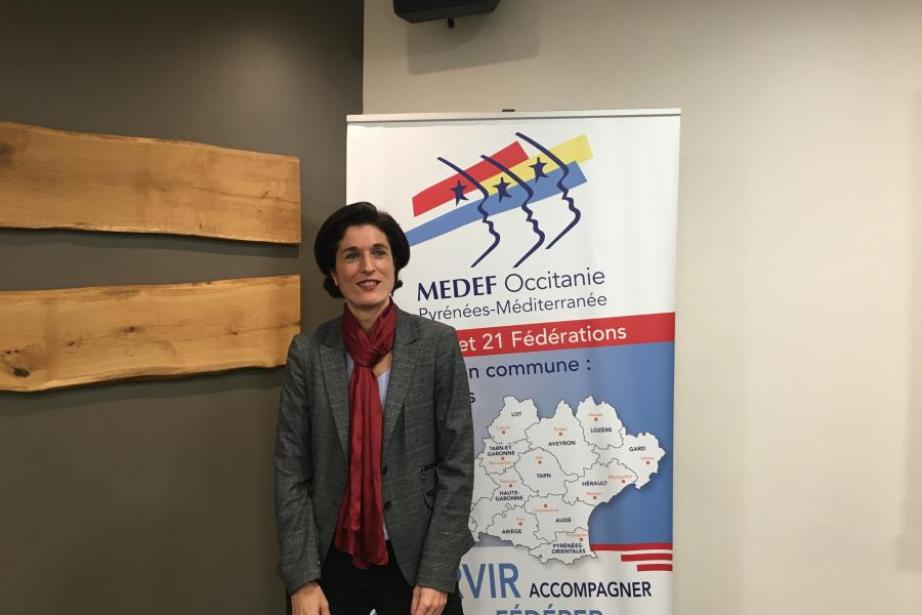 Sophie Garcia, présidente du Medef Occitanie. Sophie Garcia, présidente du Medef Occitanie.