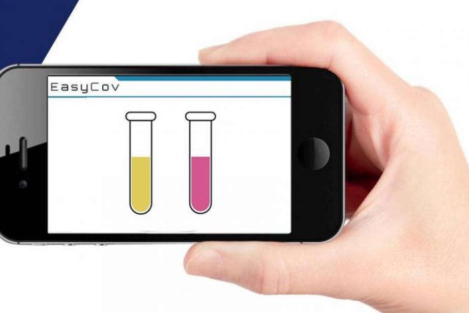 Dépistage par test salivaire et colorimétrie et une application Covid-19 Dépistage par test salivaire et colorimétrie et une application Covid-19