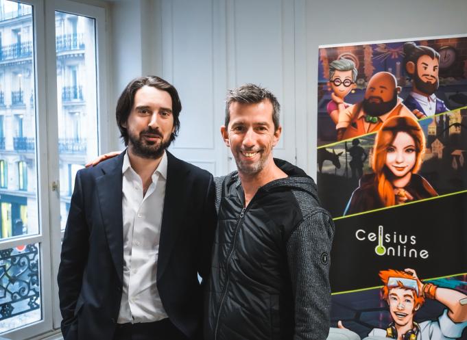 Lévan Sardjevéladzé, fondateur de Celsius Online (à gauche) en compagnie de Francis Ingrand, fondateur et CEO de Plus In Digital (à droite). (Photo : Plug In Digital)