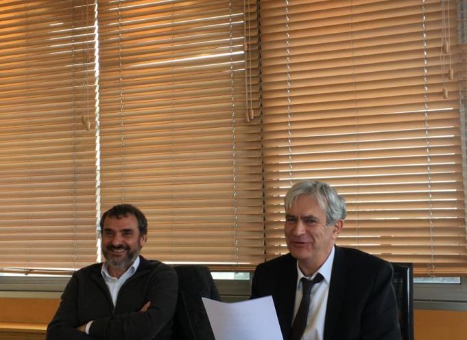 Christophe Bonis-Charancle, le chef de file de la commission attractivité de la FBTP31, et Emile Noyer, président de la FBTP31.