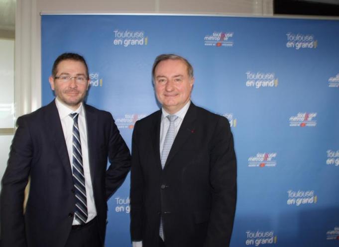 Frédéric Carré, pdt de la FFBTP 31 et Jean-Luc Moudenc, pdt de Toulouse Métropole