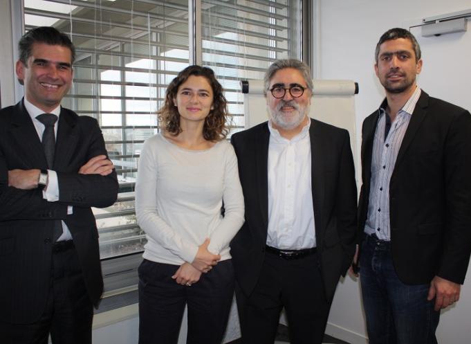 Pierre d'Agrain, Charlotte Leleu, Eric Junca et François Cénac