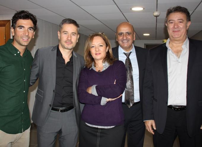 de g à d : Jérôme Oahyon, Anton Bielakoff, Catherine Eliat Sabaté, Jean-Louis Levy et Jean-Marc Moraly