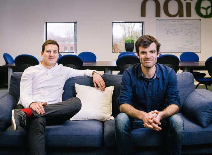 Naïo Technologies a procédé à une levée de fonds de 32 millions d'euros en 2022. Ici, Aymeric Barthes et Gaëtan Séverac, les cofondateurs de Naïo Technologies (Photo : Naïo Technologies)