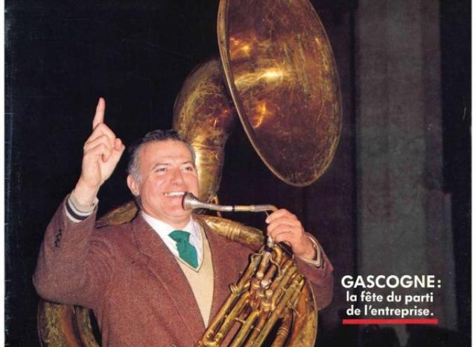 La une d'Entreprises Midi-Pyrénées avec André Daguin fêtant en décembre 1985 sa victoire aux élections à la CCI d'Auch 