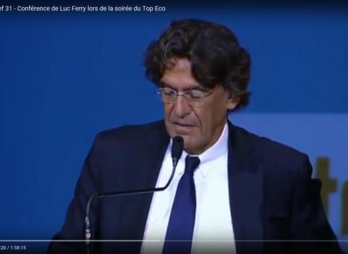 Luc Ferry lors du lancement du TOP Economique Occitanie le 7 septembre à Diagora Labège 